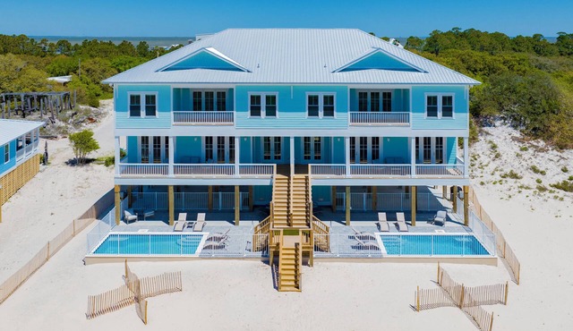 Summertime Blues I - Beachfront, Private Pool, Pet Friendly