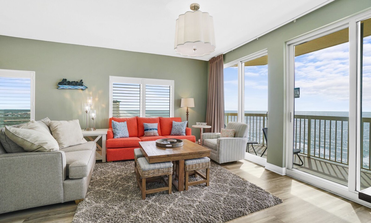 Panama City Beach Condo | Calypso 2201E - Gulf-front Corner Unit Near Pier Park, Beach Service
