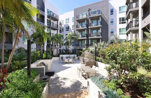 Lyon Street Apartment | Charming 2BR Retreat Pool Gym 10min to Disneyland