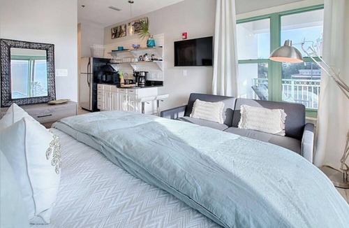 Rosemary Beach Condo | Seacrest Inn Condo, Corner Studio with Wrap-Around Balcony