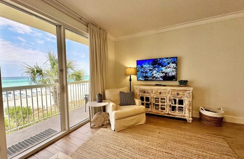 West Panama City Beach Condo | $1785/WK ~ July 31-Aug 8~ 1st Floor! Directly on Beach@CELADON~2 Private Pkg Spaces ~ FREE Beach Service!