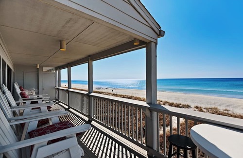 West Panama City Beach Condo | Beautiful Corner (End) Unit with Wrap-Around Balcony and Western Sunset Views