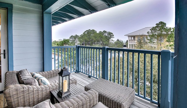 Designer Condo with Gulf View, Great Balcony, Bikes, and 100 yards to Beach Club