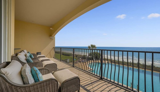 Stunning & Spacious 4BR Beachfront Condo at Adagio B202 with Gulf Front Views!